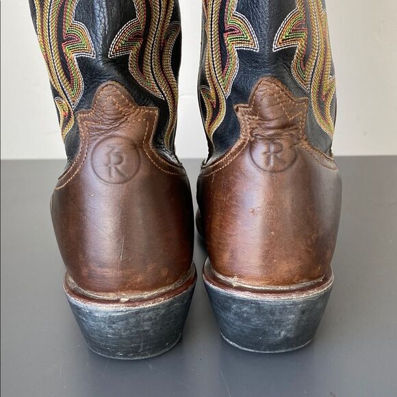 Tony Lama Men\'s RR1002 Buckaroo Western Work Boots Leather Gold Stitching Sz 10 main image 11